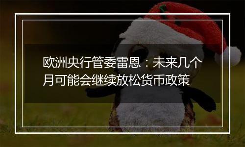 欧洲央行管委雷恩：未来几个月可能会继续放松货币政策