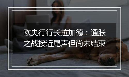 欧央行行长拉加德：通胀之战接近尾声但尚未结束