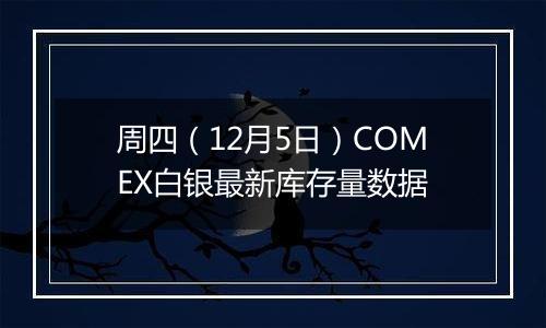 周四（12月5日）COMEX白银最新库存量数据