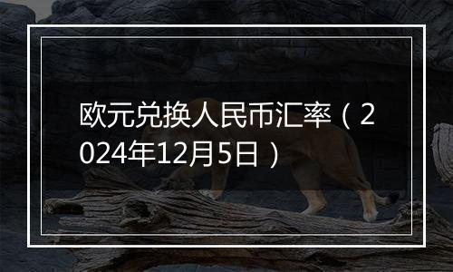 欧元兑换人民币汇率（2024年12月5日）