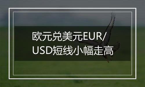 欧元兑美元EUR/USD短线小幅走高