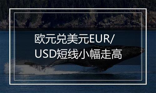 欧元兑美元EUR/USD短线小幅走高