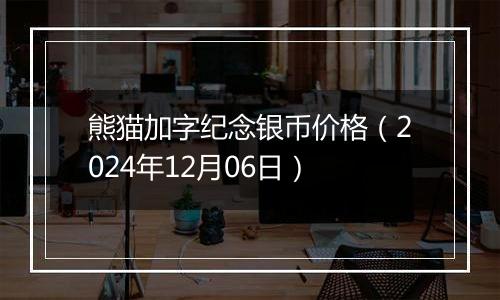 熊猫加字纪念银币价格（2024年12月06日）