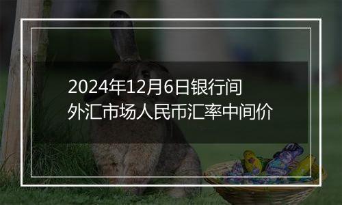 2024年12月6日银行间外汇市场人民币汇率中间价