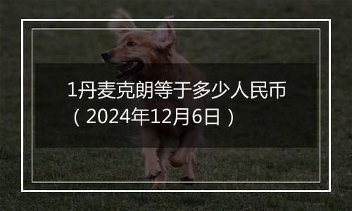 1丹麦克朗等于多少人民币（2024年12月6日）