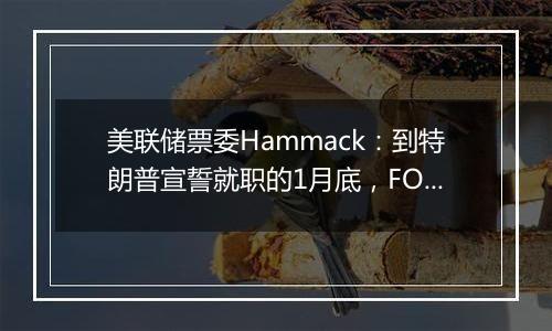 美联储票委Hammack：到特朗普宣誓就职的1月底，FOMC还有一次降息机会