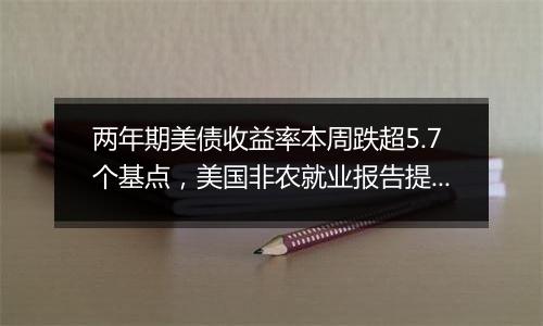 两年期美债收益率本周跌超5.7个基点，美国非农就业报告提振交易员对美联储12月降息的预期