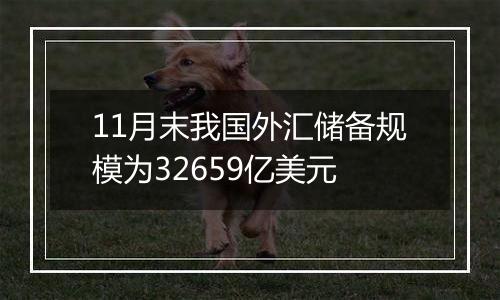 11月末我国外汇储备规模为32659亿美元