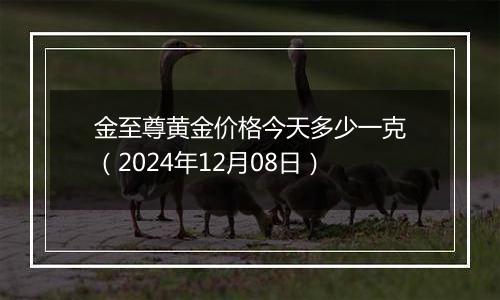 金至尊黄金价格今天多少一克（2024年12月08日）