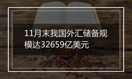 11月末我国外汇储备规模达32659亿美元