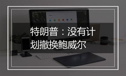 特朗普：没有计划撤换鲍威尔