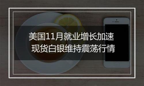 美国11月就业增长加速 现货白银维持震荡行情