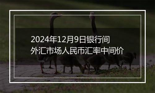 2024年12月9日银行间外汇市场人民币汇率中间价