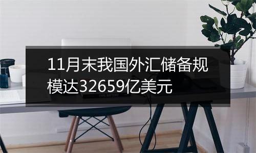 11月末我国外汇储备规模达32659亿美元