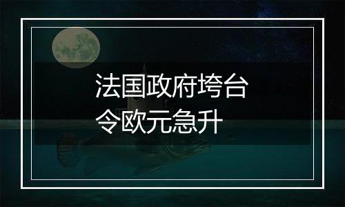 法国政府垮台令欧元急升