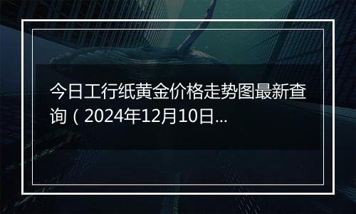 今日工行纸黄金价格走势图最新查询（2024年12月10日）