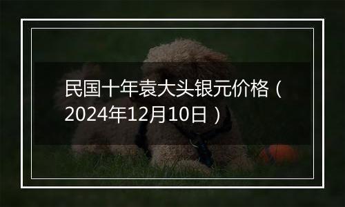 民国十年袁大头银元价格（2024年12月10日）