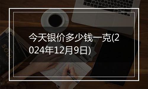 今天银价多少钱一克(2024年12月9日)