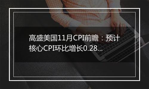 高盛美国11月CPI前瞻：预计核心CPI环比增长0.28%，低于市场预期