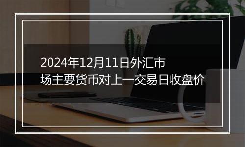 2024年12月11日外汇市场主要货币对上一交易日收盘价