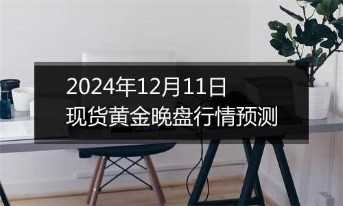 2024年12月11日现货黄金晚盘行情预测