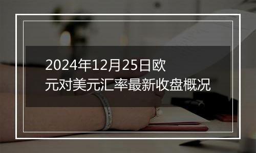 2024年12月25日欧元对美元汇率最新收盘概况