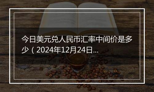 今日美元兑人民币汇率中间价是多少（2024年12月24日）