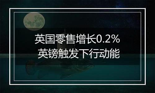 英国零售增长0.2% 英镑触发下行动能