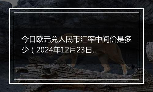 今日欧元兑人民币汇率中间价是多少（2024年12月23日）