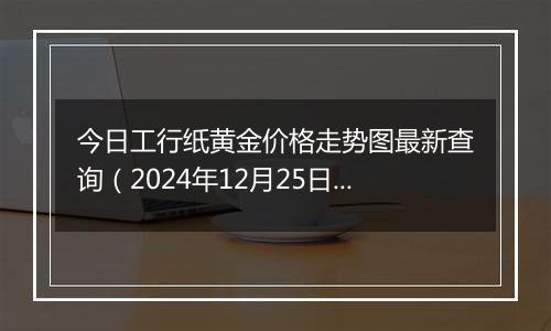 今日工行纸黄金价格走势图最新查询（2024年12月25日）