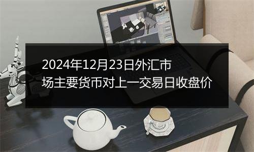 2024年12月23日外汇市场主要货币对上一交易日收盘价