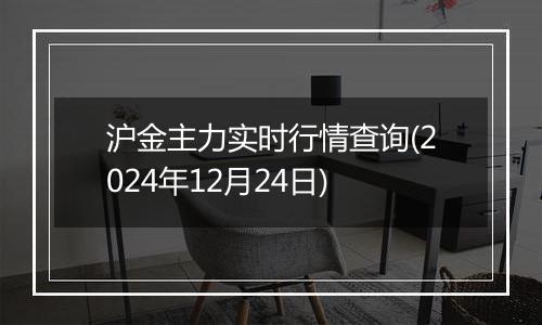 沪金主力实时行情查询(2024年12月24日)