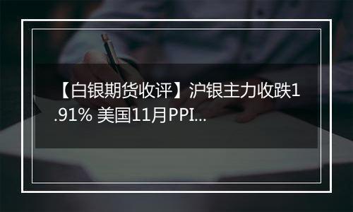 【白银期货收评】沪银主力收跌1.91% 美国11月PPI显著高于预期