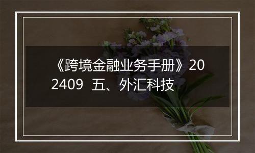 《跨境金融业务手册》202409  五、外汇科技