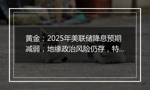 黄金：2025年美联储降息预期减弱，地缘政治风险仍存，特朗普政策或支撑价格上行