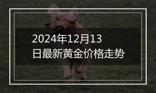 2024年12月13日最新黄金价格走势