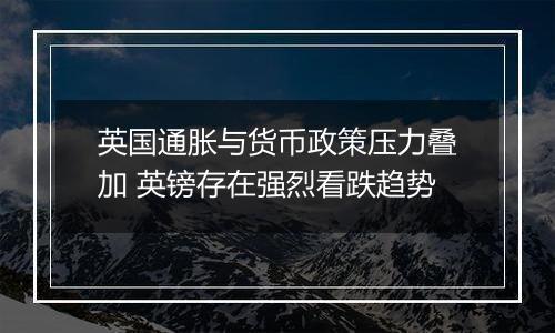 英国通胀与货币政策压力叠加 英镑存在强烈看跌趋势