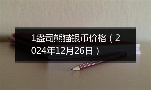 1盎司熊猫银币价格（2024年12月26日）