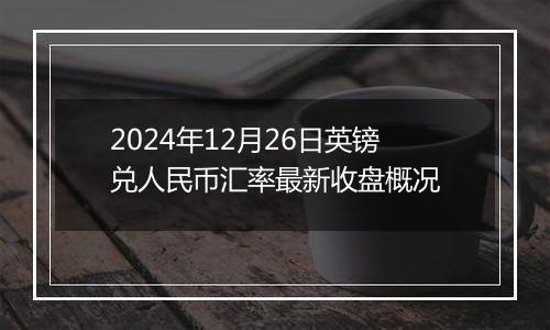 2024年12月26日英镑兑人民币汇率最新收盘概况