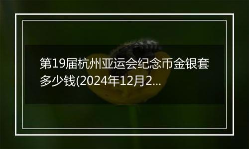 第19届杭州亚运会纪念币金银套多少钱(2024年12月26日)