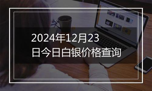 2024年12月23日今日白银价格查询