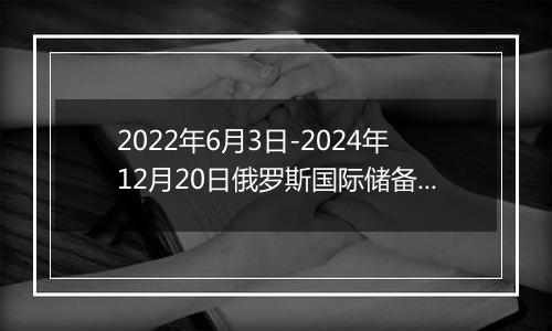 2022年6月3日-2024年12月20日俄罗斯国际储备余额