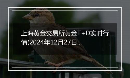 上海黄金交易所黄金T+D实时行情(2024年12月27日)