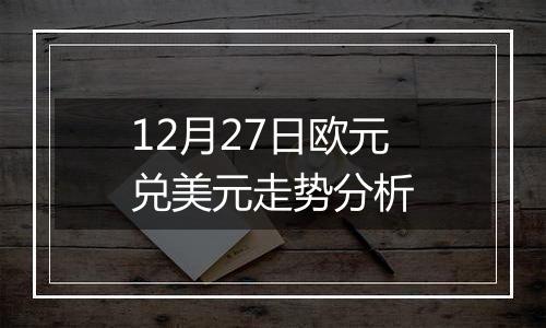 12月27日欧元兑美元走势分析