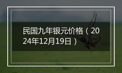 民国九年银元价格（2024年12月19日）