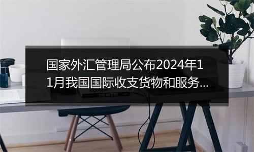 国家外汇管理局公布2024年11月我国国际收支货物和服务贸易数据