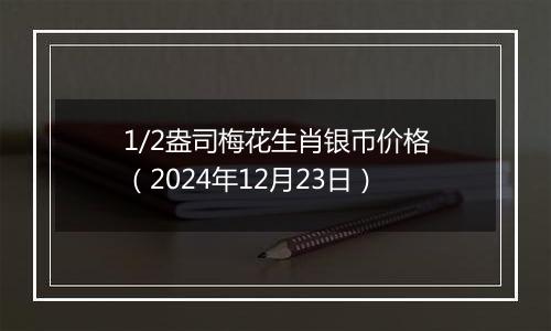 1/2盎司梅花生肖银币价格（2024年12月23日）