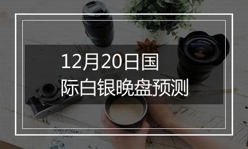 12月20日国际白银晚盘预测