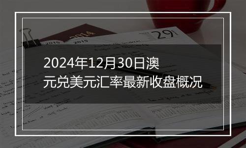 2024年12月30日澳元兑美元汇率最新收盘概况