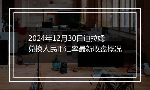 2024年12月30日迪拉姆兑换人民币汇率最新收盘概况